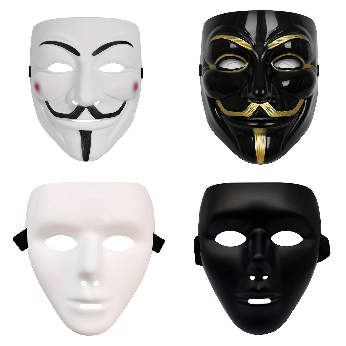 Anonymous Máscara de Halloween | Colección Premium Acabado Metálico
