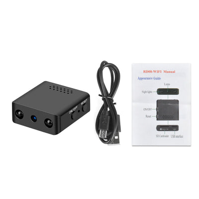 Câmera Micro HD com WI -FI e Audio - Câmara de Segurança Compacta com Visão Noturna