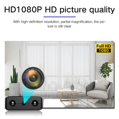 Câmera Micro HD com WI -FI e Audio - Câmara de Segurança Compacta com Visão Noturna