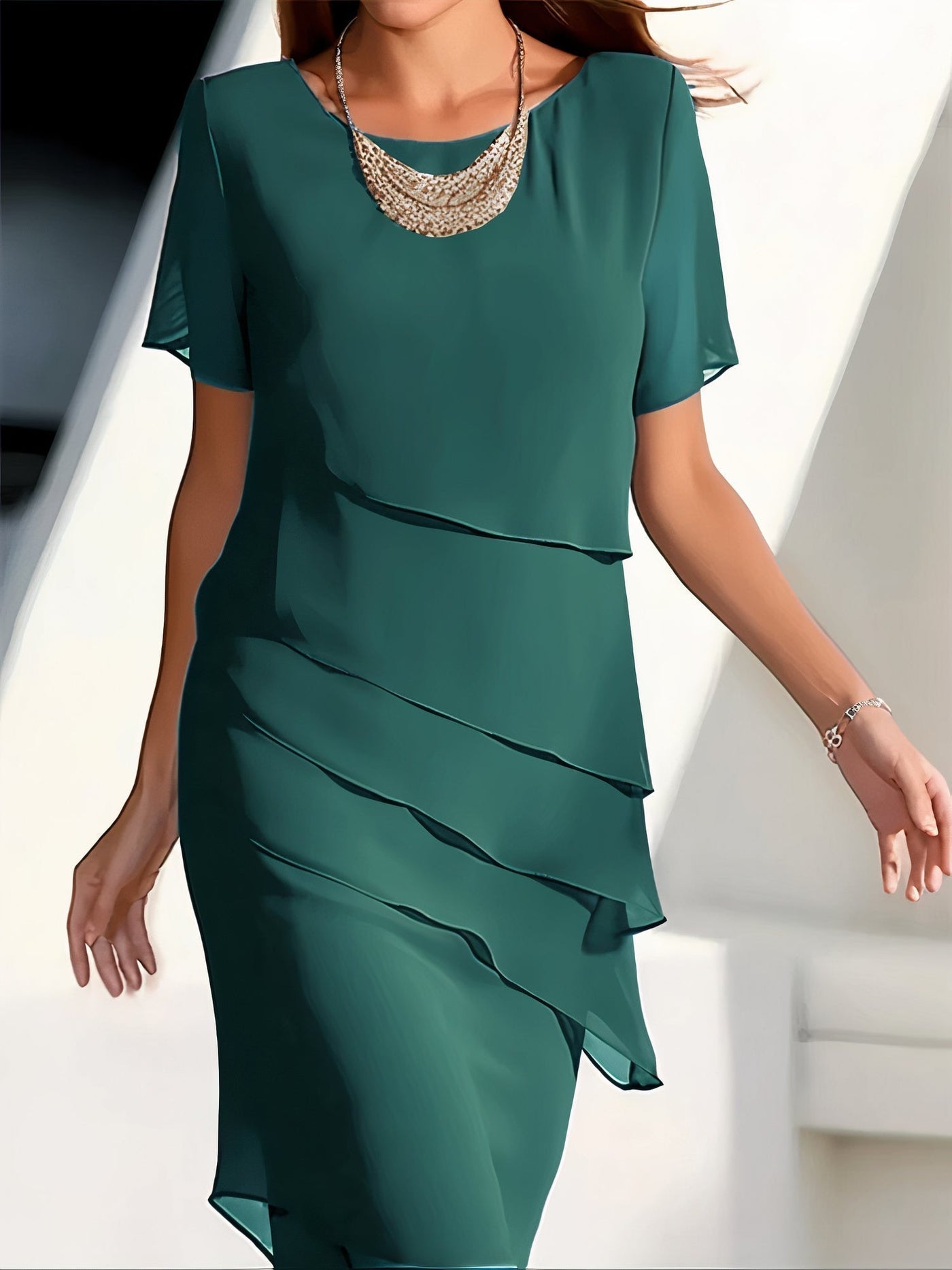 Nadine - vestido de gaze Pleadado