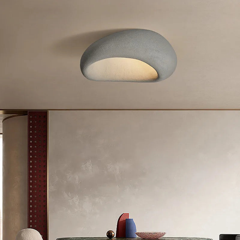 Plafonnier rustique style Wabi Sabi lampe LED