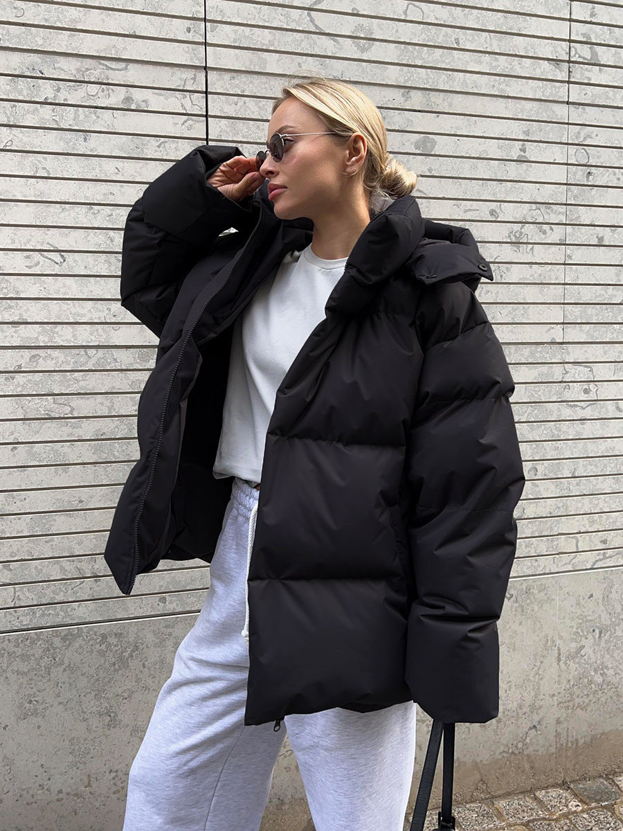 Warme und bequeme Daunenjacke für Frauen in Übergröße | Gepolsterte Winterjacke