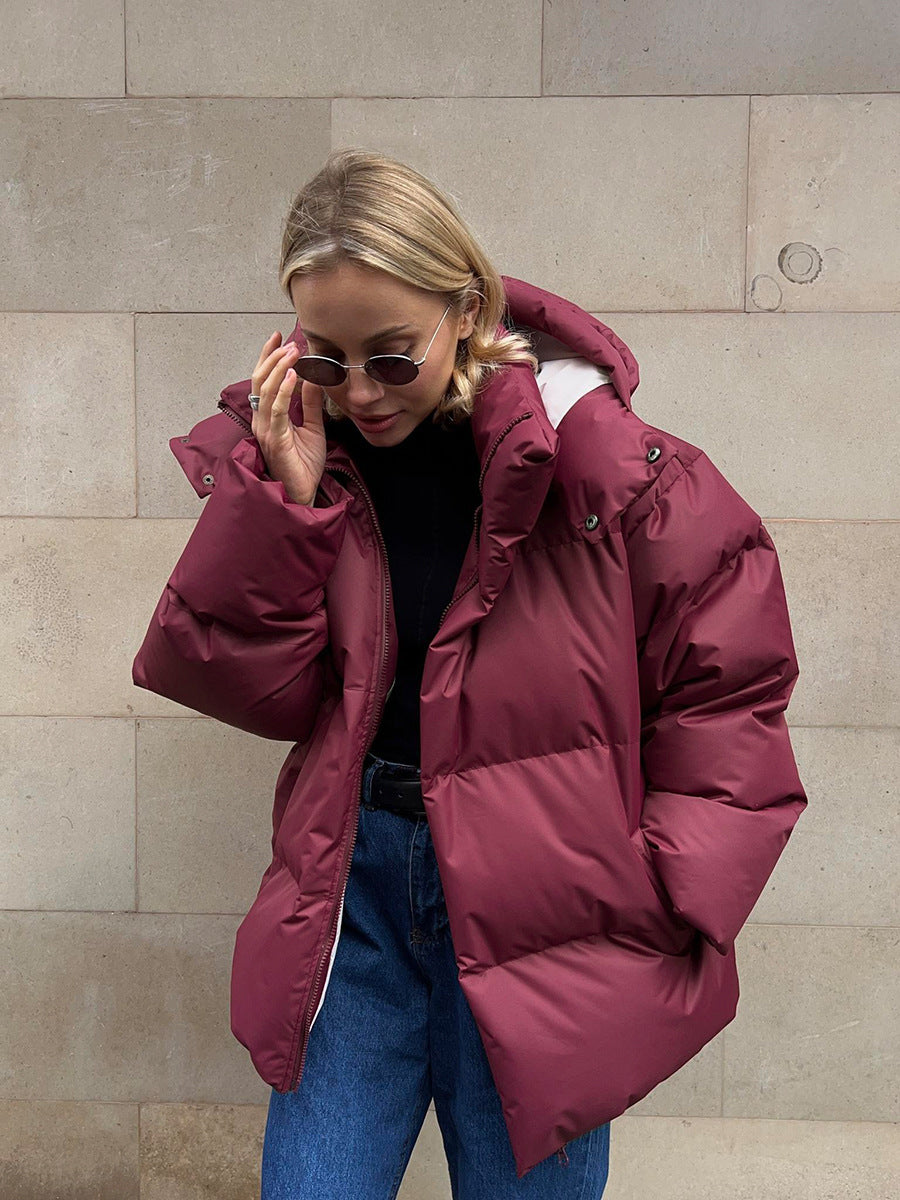 Warme und bequeme Daunenjacke für Frauen in Übergröße | Gepolsterte Winterjacke