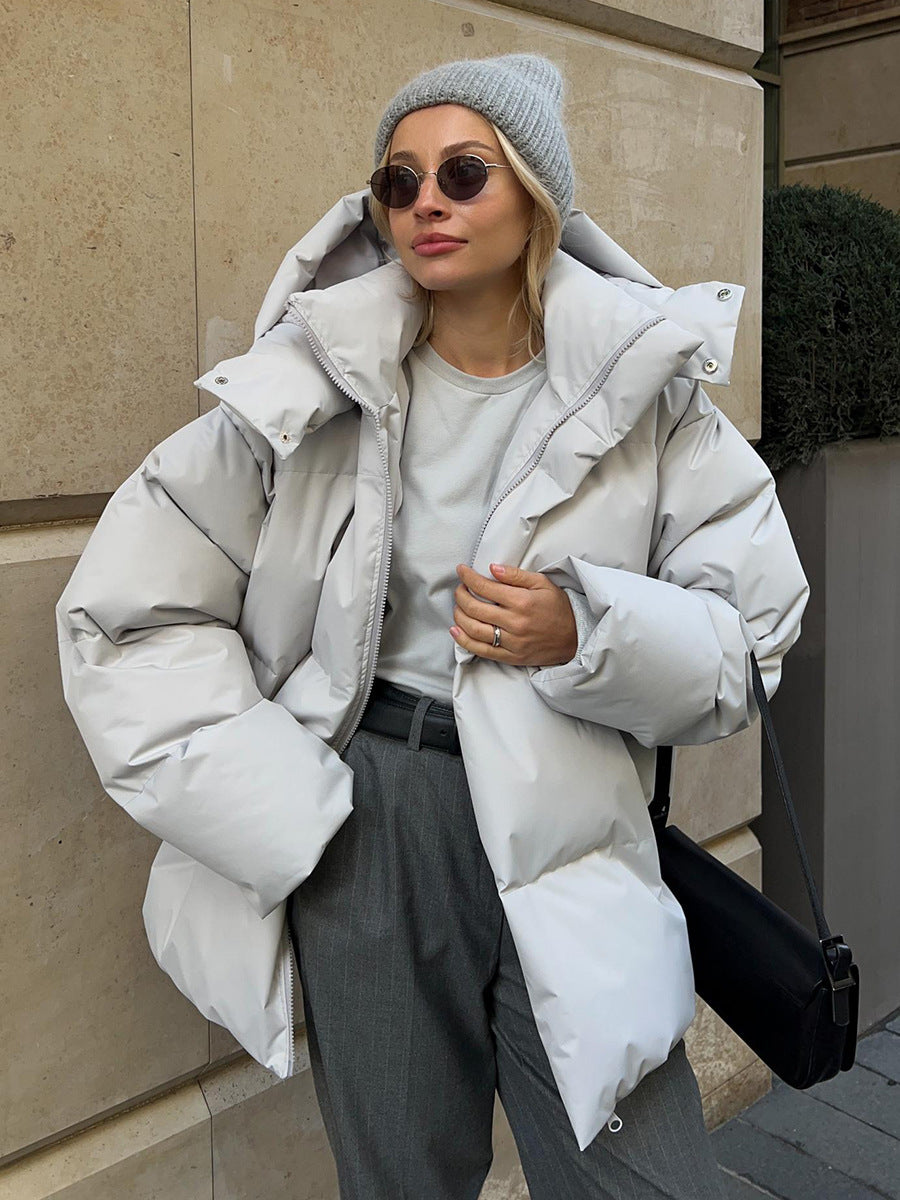 Warme und bequeme Daunenjacke für Frauen in Übergröße | Gepolsterte Winterjacke