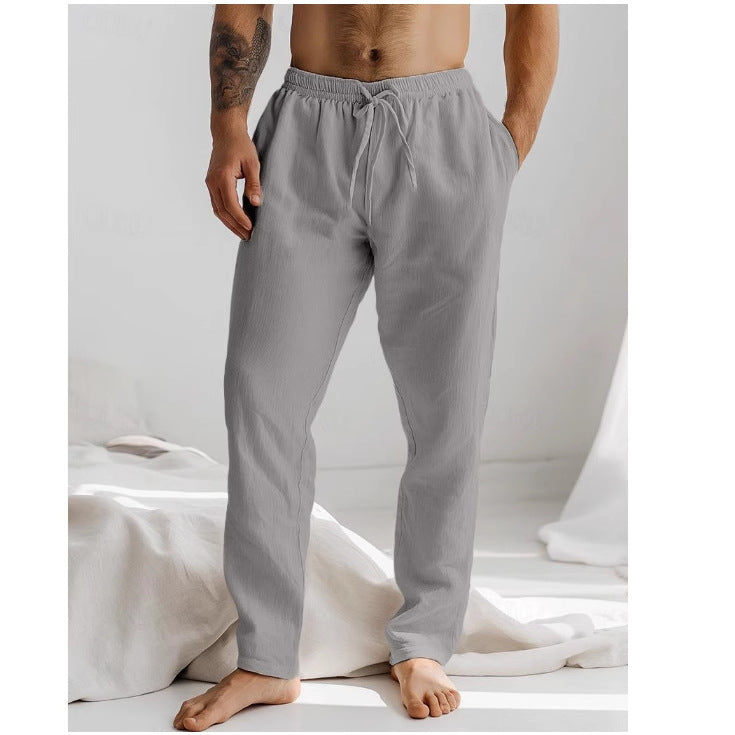 Calça de linha luz respirável com cintura ajustável
