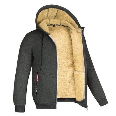 Jaqueta polar grossa e quente para homens