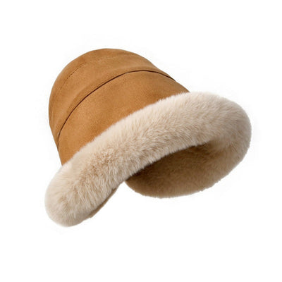 Gorro de pele elegante e acolhedor para mulher
