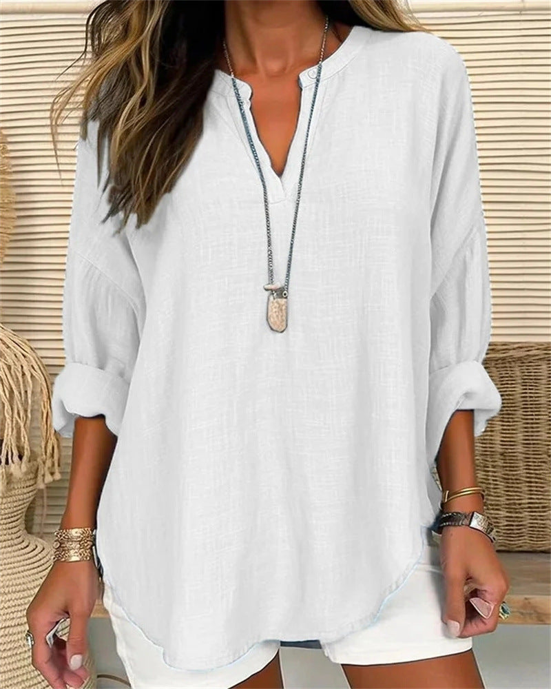Linha de mistura de blusa de mulher