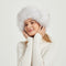 Gorro de inverno esponjoso para mulher com orelhas de animal e design volumoso