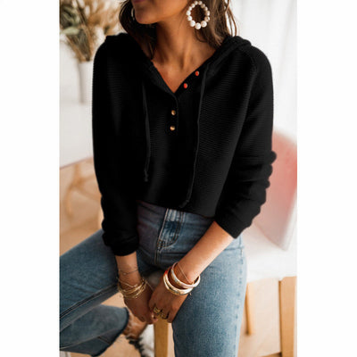 Sudadera con capucha para mujer - Corte holgado - Tejido resistente - Detalles en relieve - Sudadera con capucha