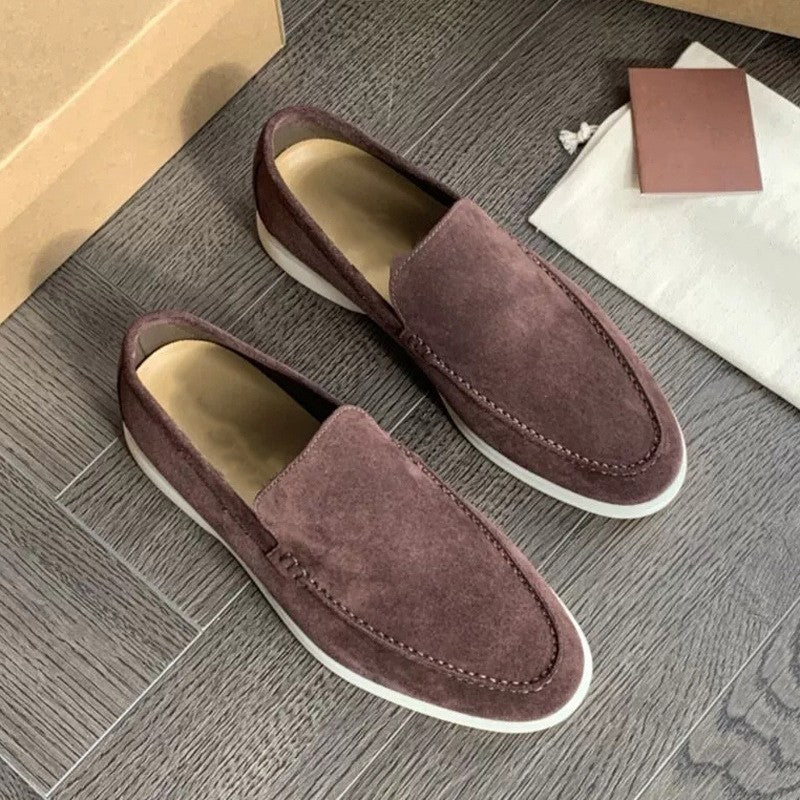 Mocassins clássicos de camurça para homens