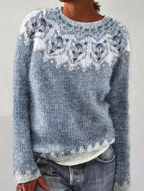 Jersey de tricô estampado casual