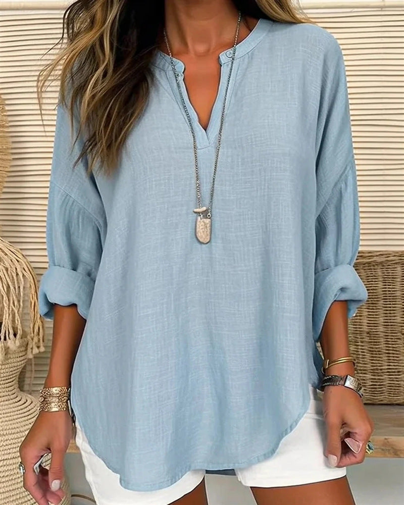 Linha de mistura de blusa de mulher