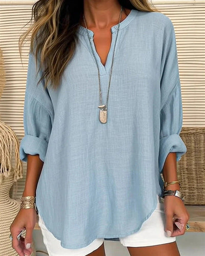 Linha de mistura de blusa de mulher