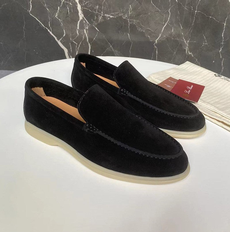 Mocassins clássicos de camurça para homens