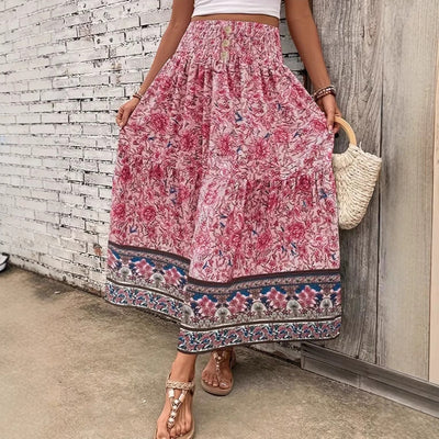 Revie | Maxifalda boho na mistura de algodão leve