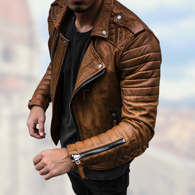 Vittorio Abito - Elegante chaqueta de piel vegetal para hombre
