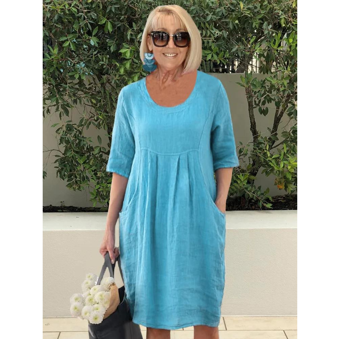 Hannelore - vestido de tamanho grande elegante com bolsos