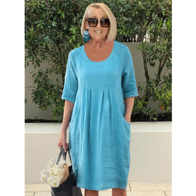 Hannelore - vestido de tamanho grande elegante com bolsos