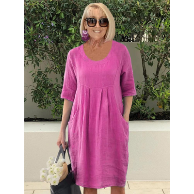 Hannelore - vestido de tamanho grande elegante com bolsos