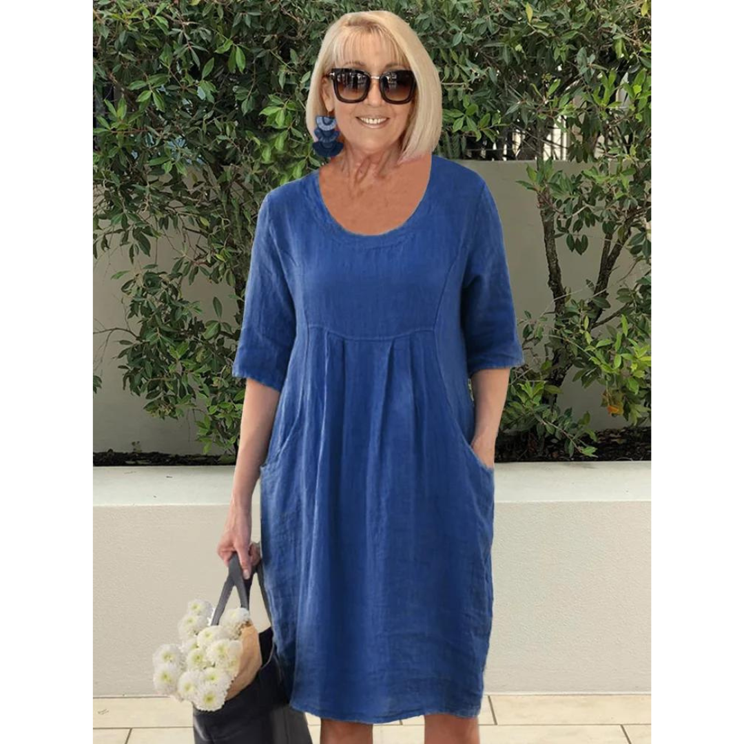 Hannelore - vestido de tamanho grande elegante com bolsos