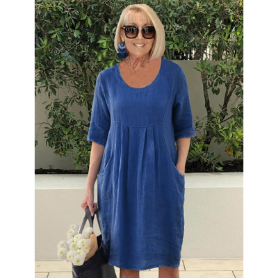 Hannelore - vestido de tamanho grande elegante com bolsos