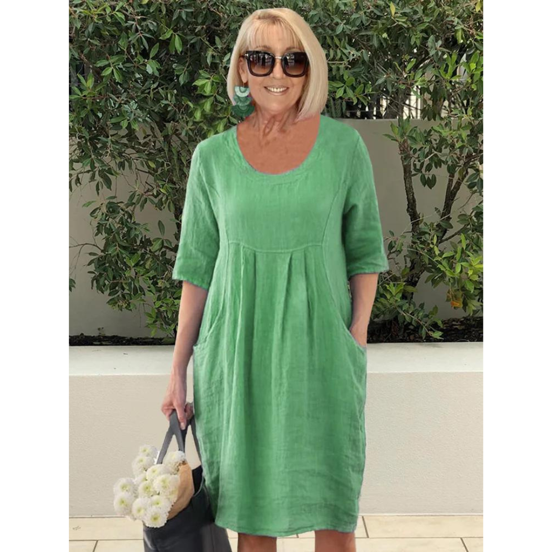 Hannelore - vestido de tamanho grande elegante com bolsos