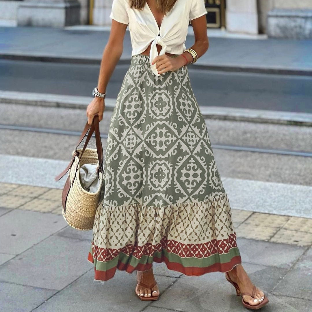 Aldara | Saia Boho de verão elegante para mulheres
