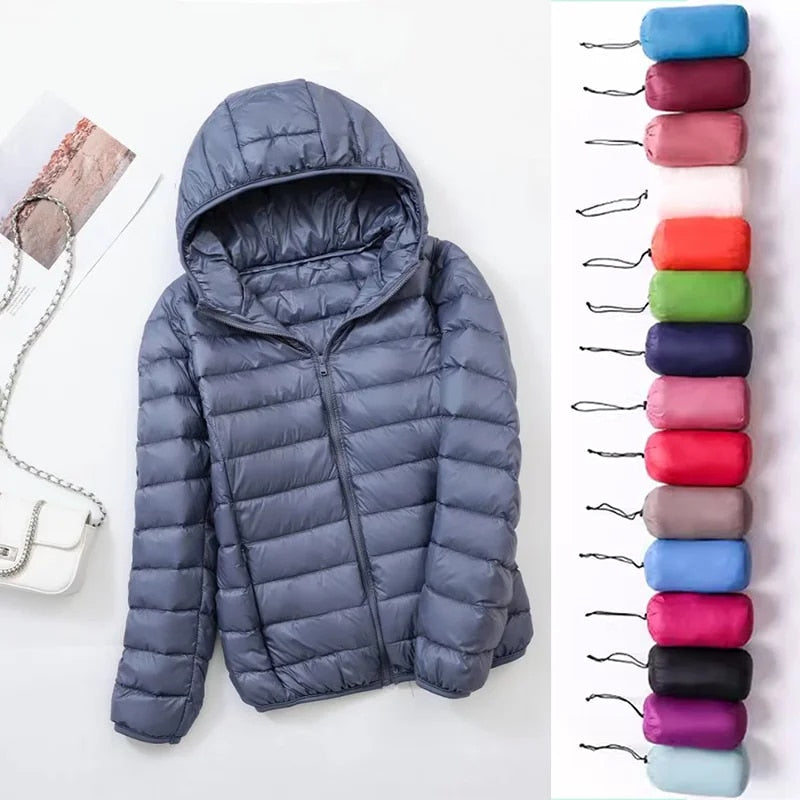 Damen Daunenjacke mit Kapuze