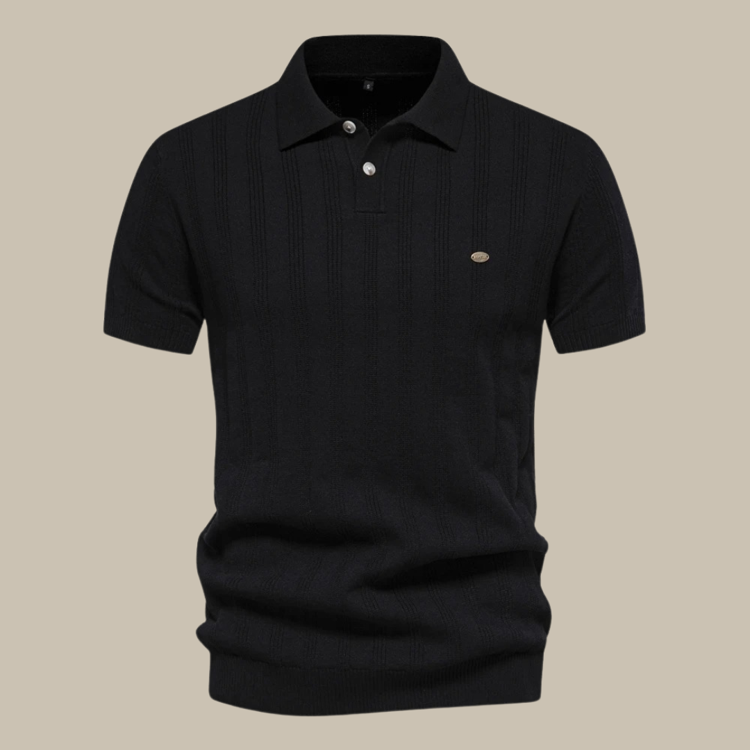 Herren-Polo-T-Shirt aus Merinowolle mit kurzen Ärmeln