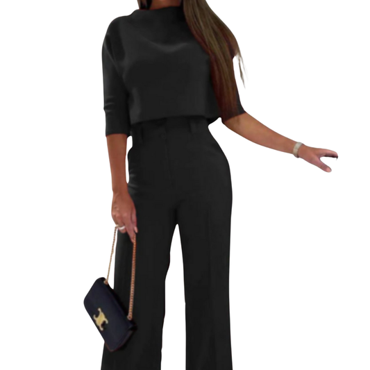 Udelia Set | Zweiteilige Hose mit weitem Bein und 3/4-ärmeliges Oberteil