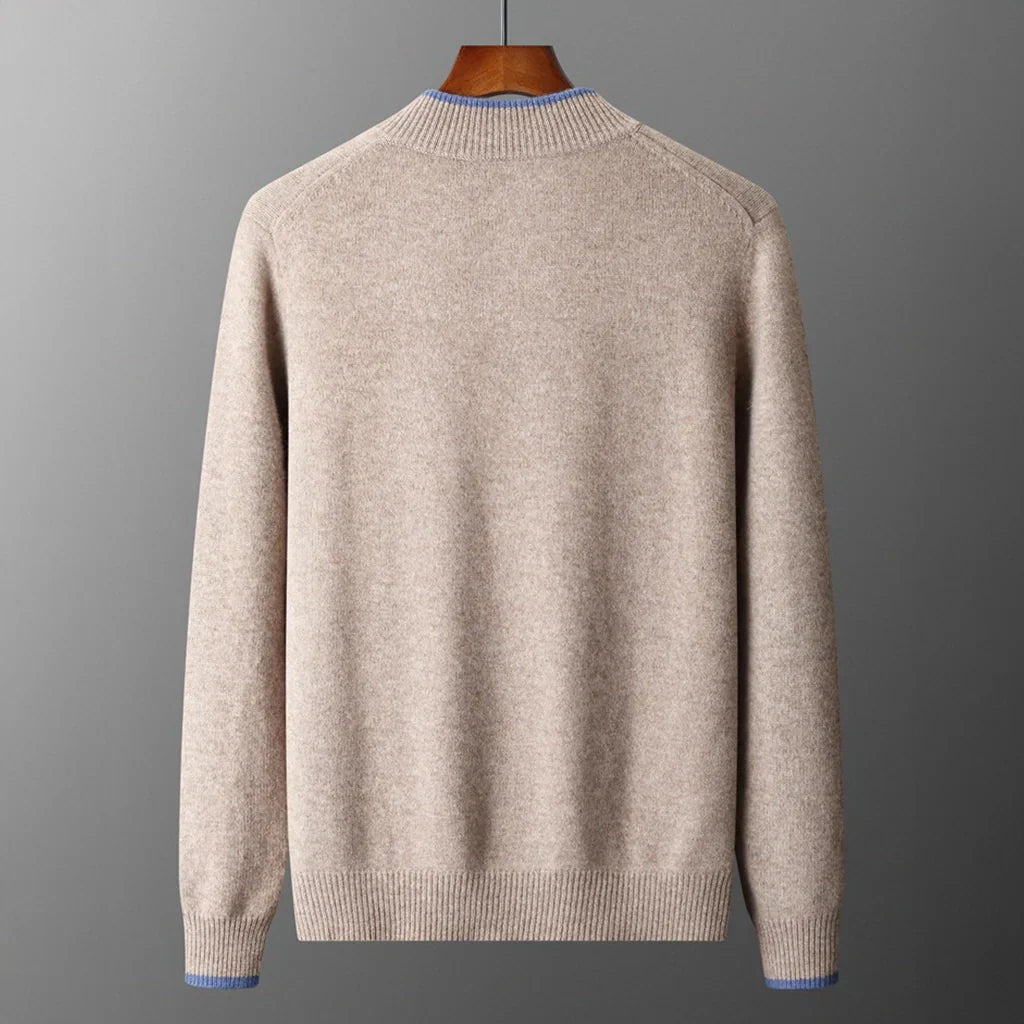 Jaqueta Zip Caxemira para homens quentes e elegantes