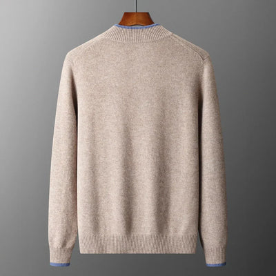 Jaqueta Zip Caxemira para homens quentes e elegantes