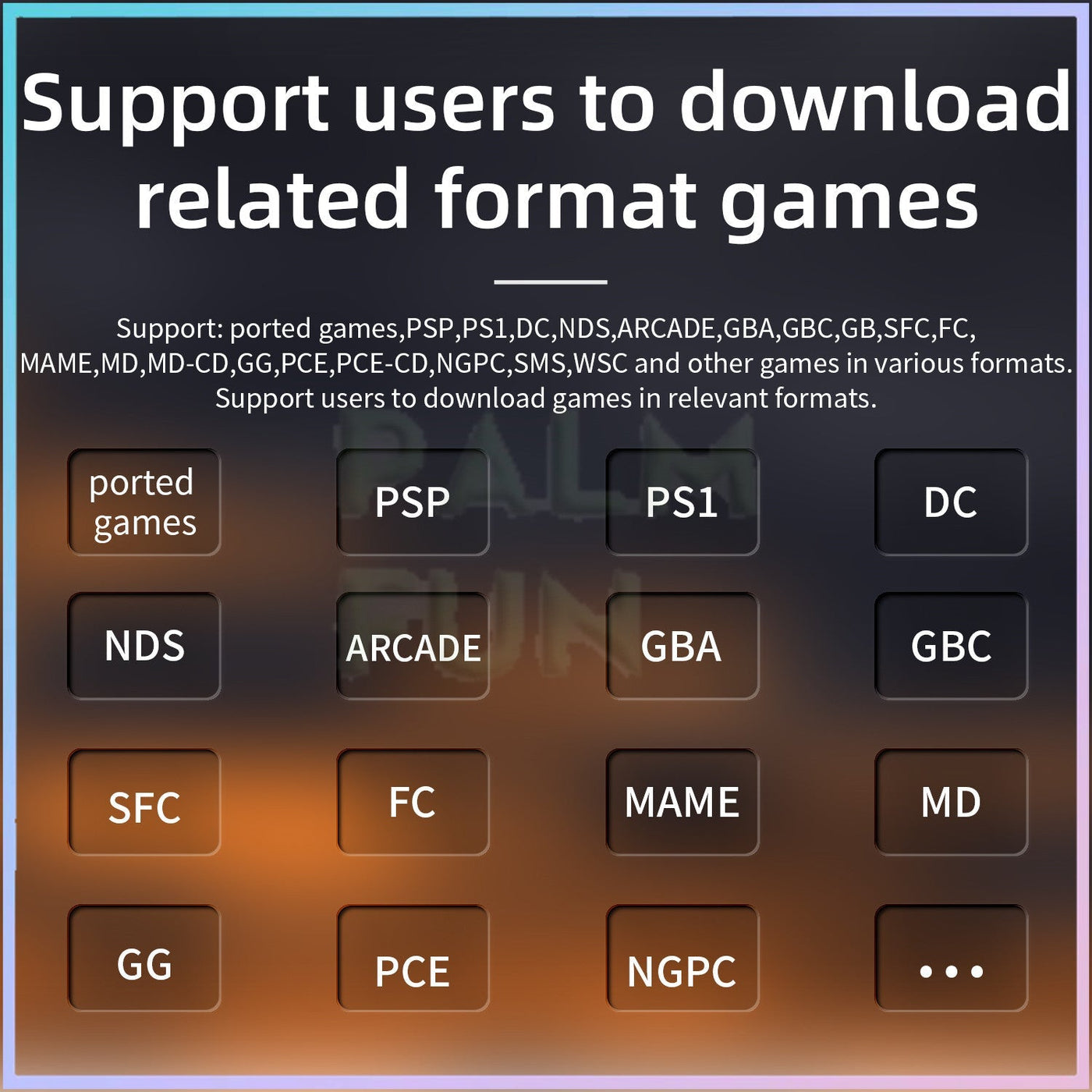 Console de jogos portáteis retro - tela IPS de 3,5 ", sistema operacional Linux