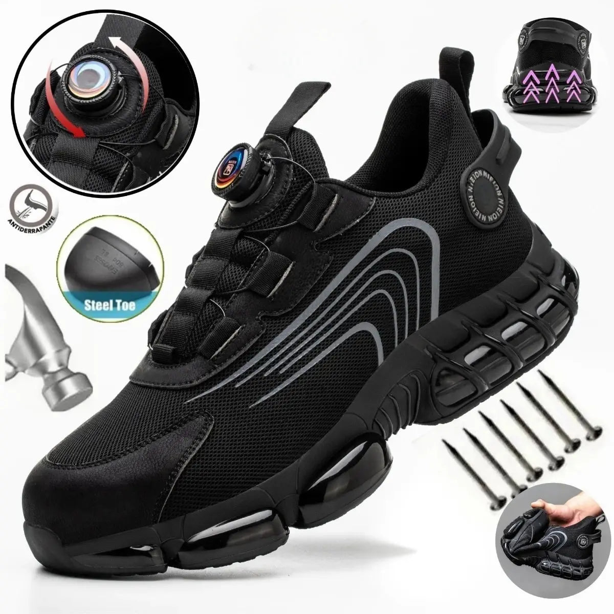 ALESSIAROTANTE - Sapatos de trabalho com fivela rotativa