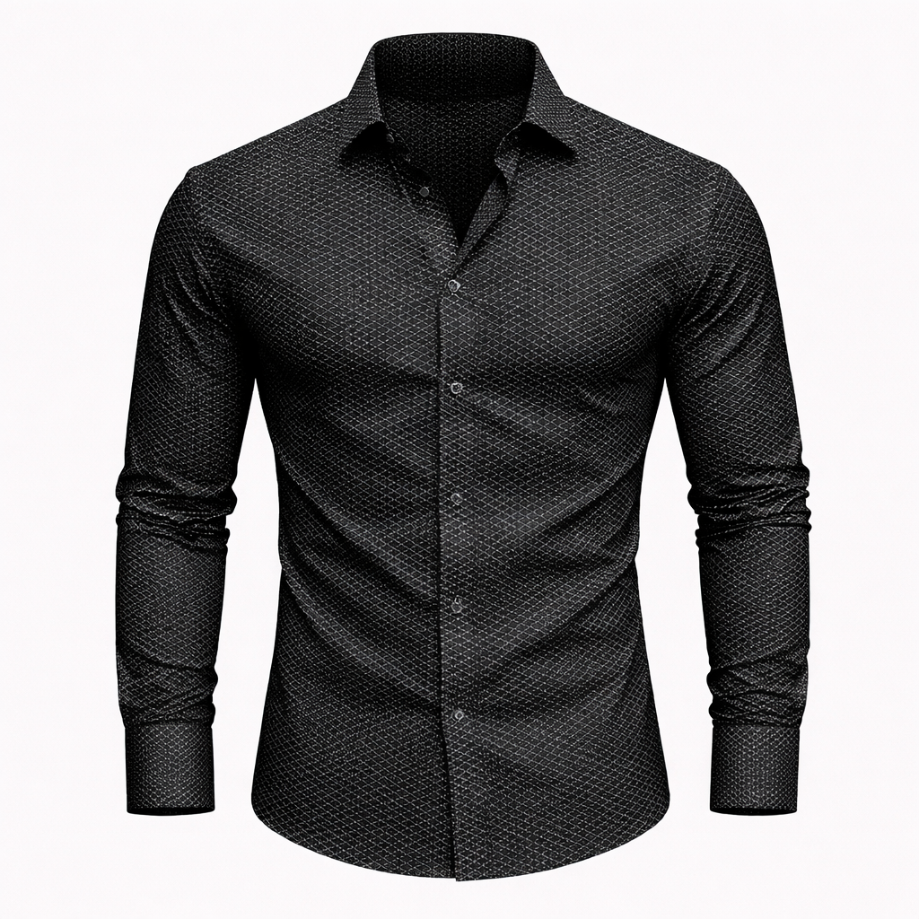 Stylish checked shirt for men black