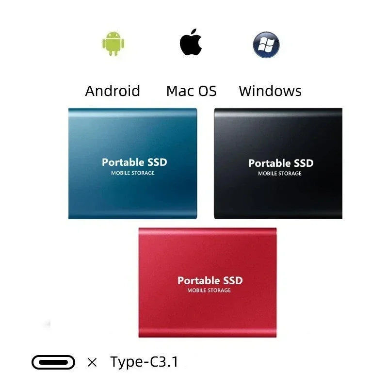 Unidade SSD portátil compacta de alta velocidade