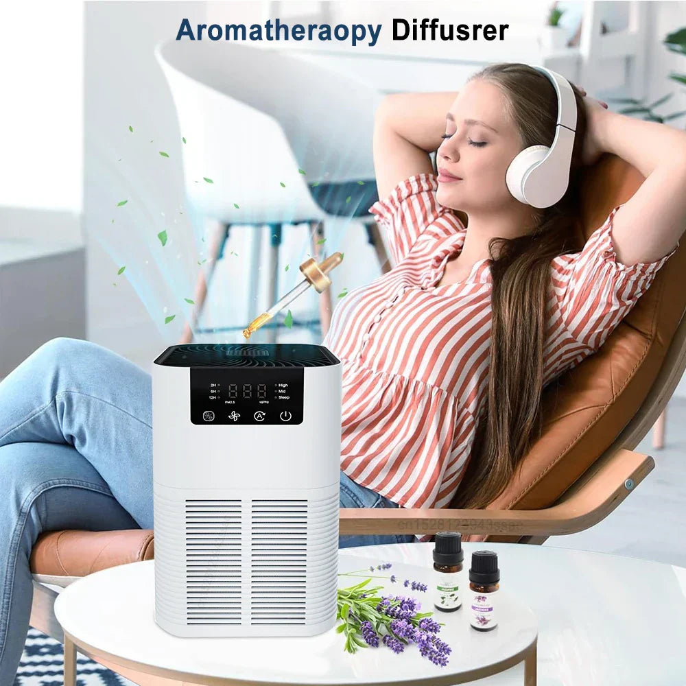 Purificatore d'aria con filtro HEPA e aromaterapia - Purificazione dell'aria silenziosa per casa e camera da letto