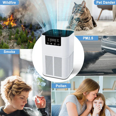 Purificatore d'aria con filtro HEPA e aromaterapia - Purificazione dell'aria silenziosa per casa e camera da letto