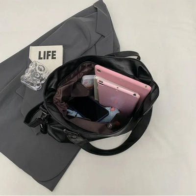 Lunelle - bolsa de couro macia grande