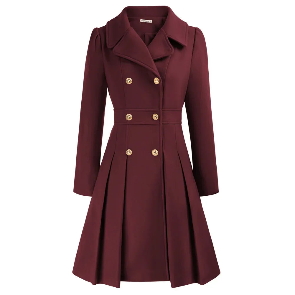 Grace - Manteau pour femme | Élégante veste de marin en laine avec coupe en A