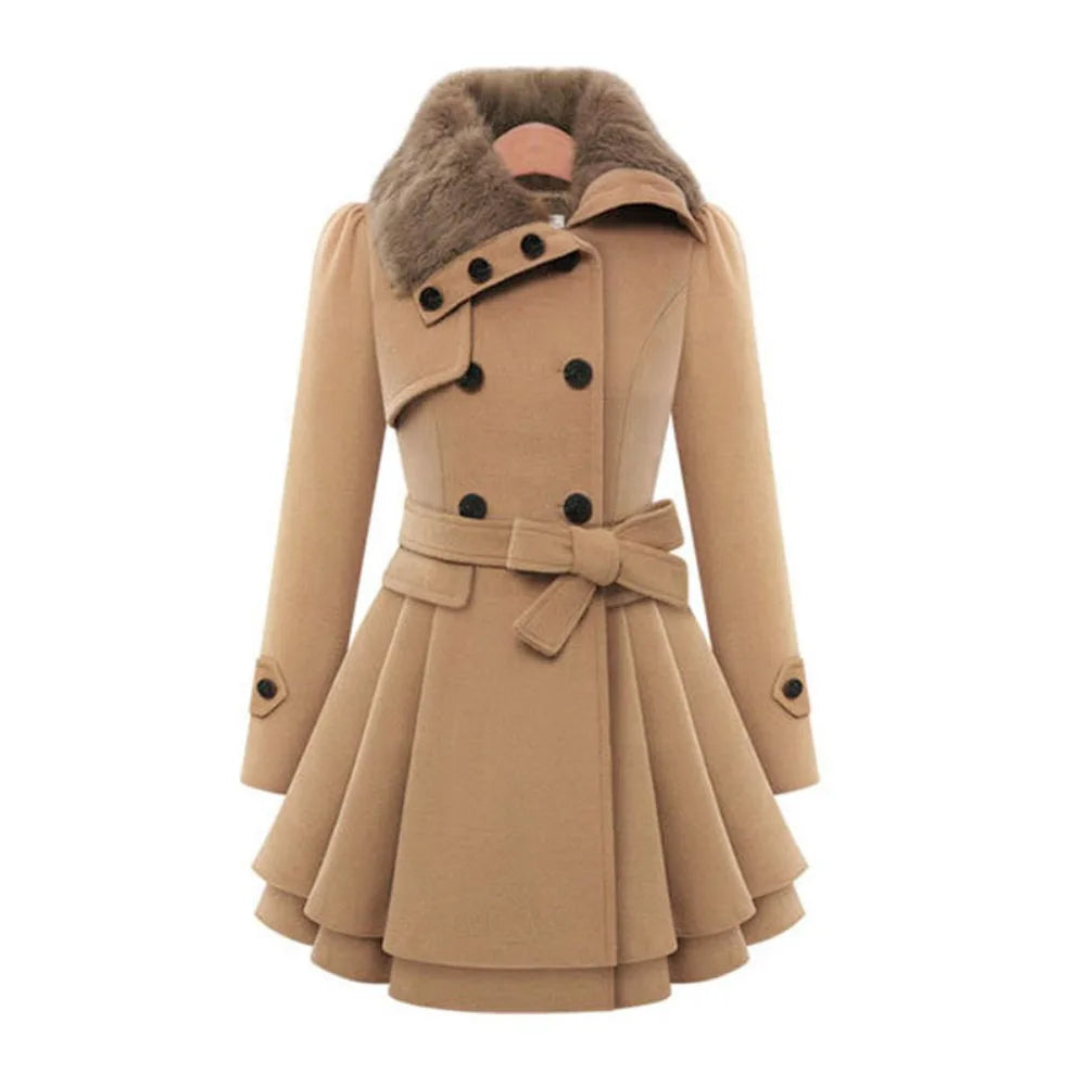 Emily - Gabardine femme coupe ajustée | Manteau élégant