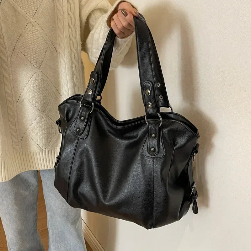 Lunelle - bolsa de couro macia grande