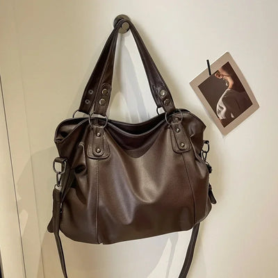 Lunelle - bolsa de couro macia grande