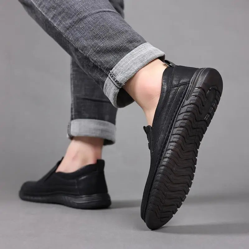 Sapatos de couro feitos à mão homem