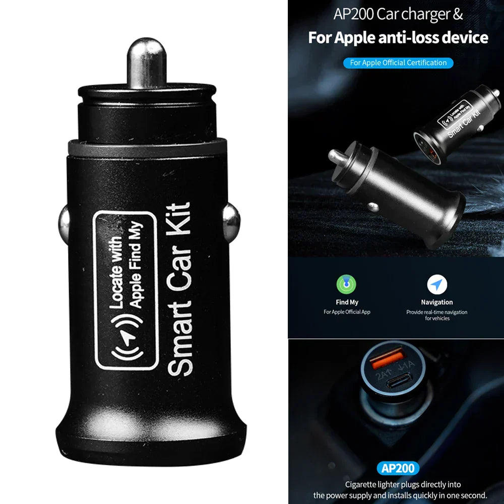 Localizador GPS Carro Intelligent: Monitoramento de veículos reais -tempo com função de carga e integração com Apple Encontre meu