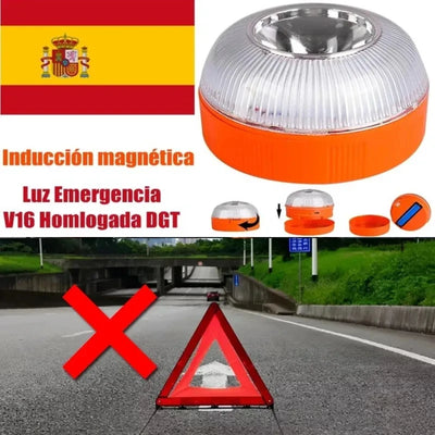 Luz de emergência recarregável por USB – Sinal de segurança estroboscópico magnético V16