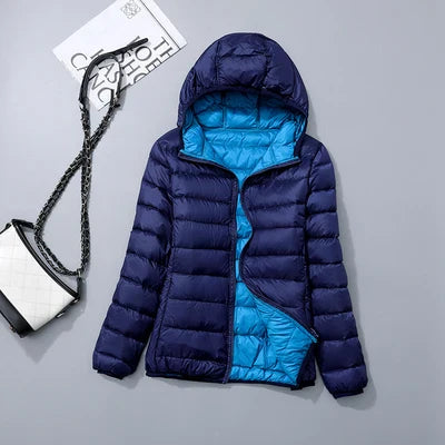 Damen Daunenjacke mit Kapuze