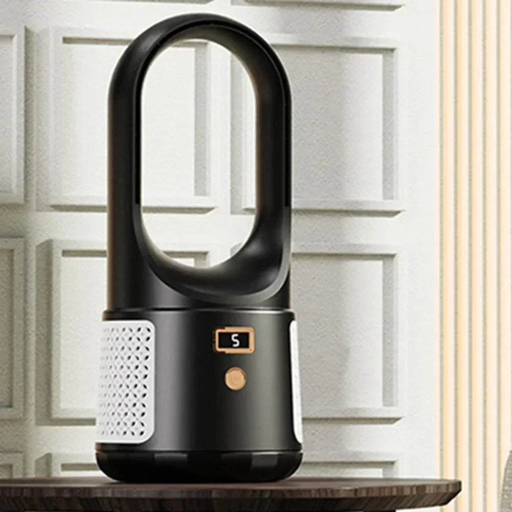 Fã atemporal sem lâminas - fã USB silencioso com bateria recarregável para quarto e escritório