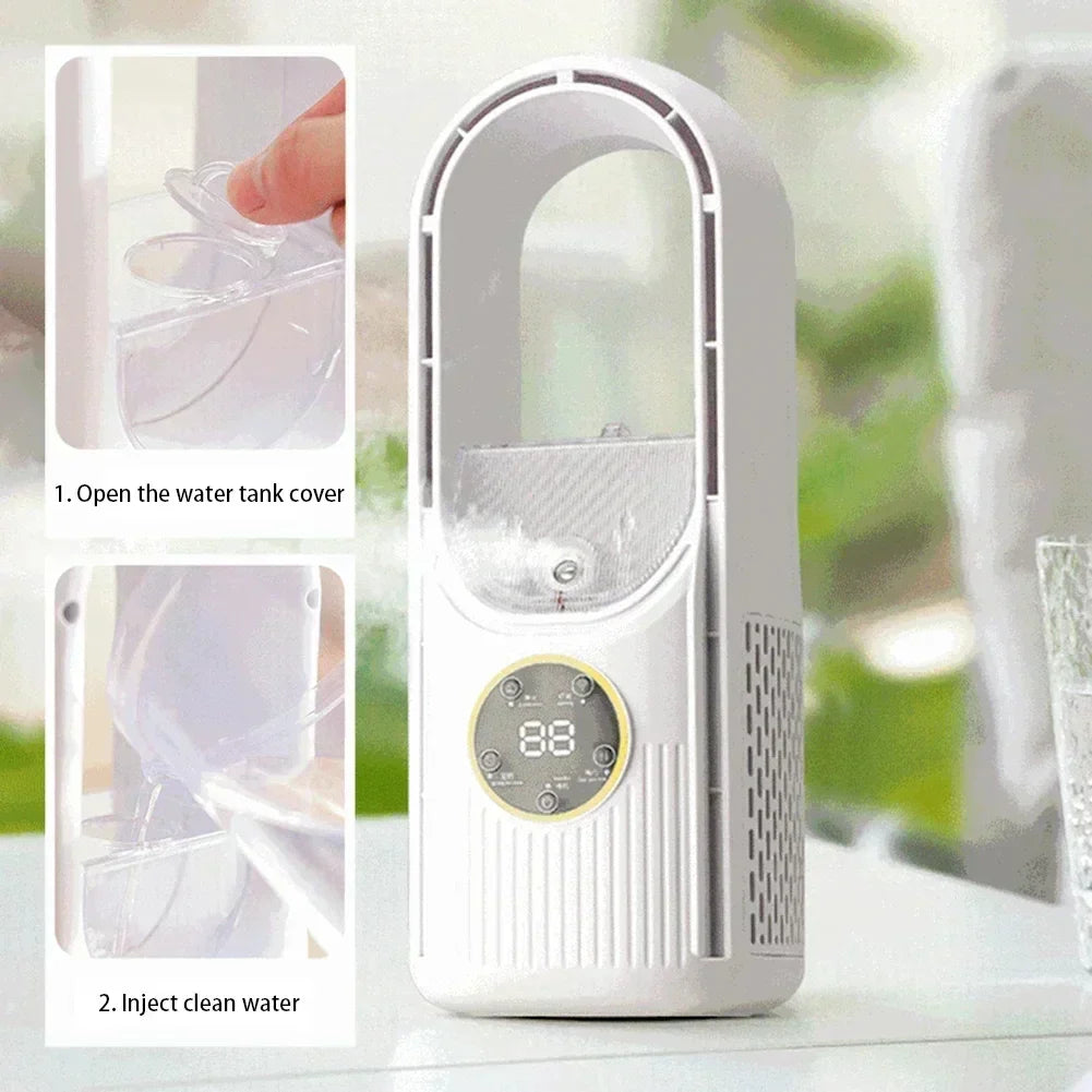 Breezepod 6 -estágio portátil Cooler - Bruma ultrassônico, timer e luz noturna